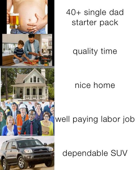 40 Single Dad Basic Starter Pack R Starterpacks Starter Packs Know Your Meme