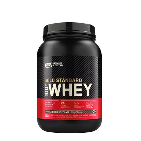 Optimum Nutrition Gold Standard 100 Whey Protein Powder 2lb Double