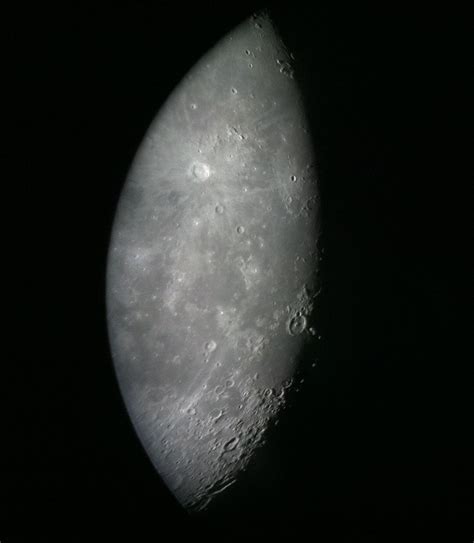 Photo Of The Moon Taken On My Iphone In My College Astronomy Class