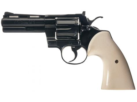 Colt Python Double Action Revolver With Ivory Grips