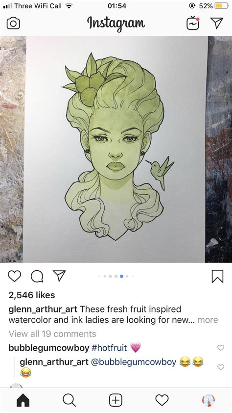 Watercolor And Ink Fresh Fruit Male Sketch Inspiration Instagram