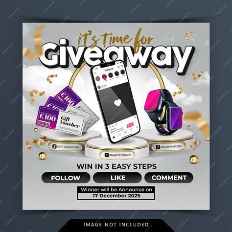 Premium Psd Give Away Contest Social Media Post Template