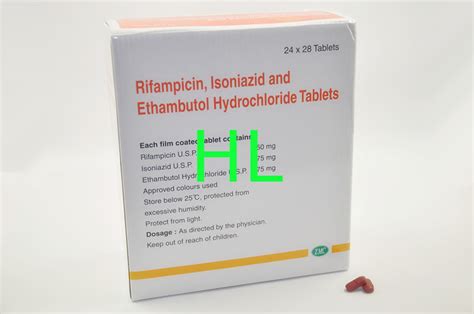 rifampicin isoniazid ethambutol tablet 150mg 75mg 275mg anti tuberculous