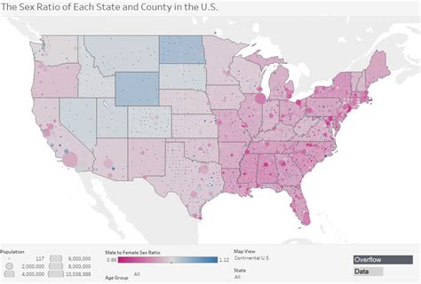 What Is The The Sex Ratio Of Each State And County In The Us