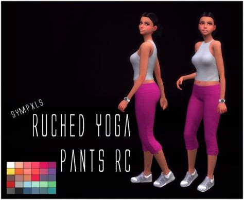 Simsworkshop Ruched Yoga Pants Rc By Sympxls • Sims 4 Downloads Sims