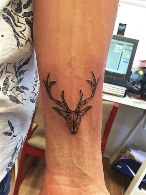 Geometric Deer Head My First Tattoo Made By Villa Ink Tønsberg