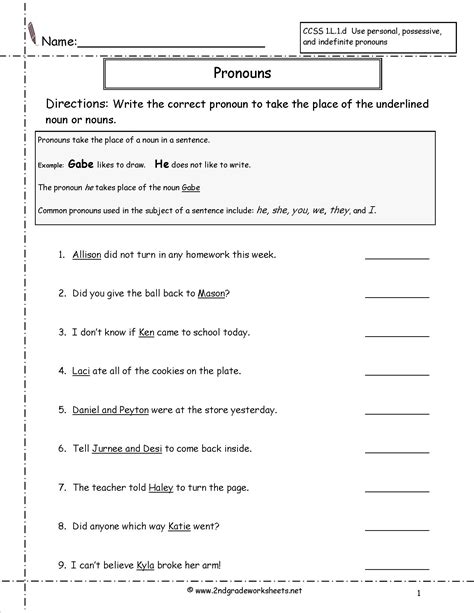 Kids will identify pronouns that can replace proper nouns in sample sentences. 15 Best Images of Proper Pronouns Worksheets - 2nd Grade ...