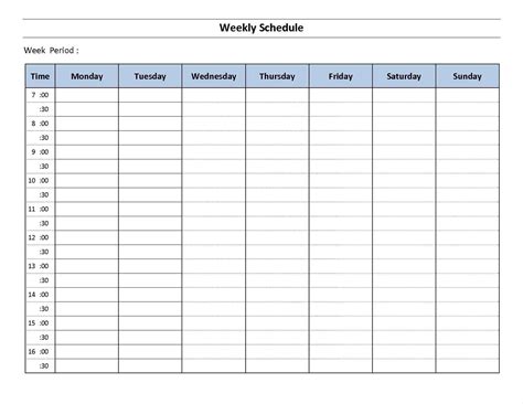 7 Week Calendar Template Calendar Template Printable