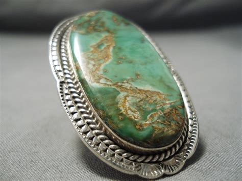 Marvelous Vintage Navajo Royston Turquoise Sterling Silver Ring Native