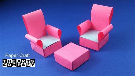 How To Make A Paper Sofa Set Paper Crafts Very Easy The Art