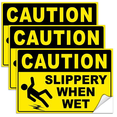 Buy Slippery When Wet Sign Decals Caution Wet Floor Sign Vinyl