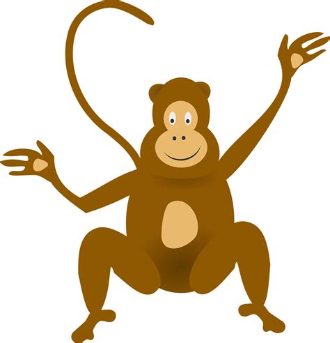 Małpa Szczęśliwy Zabawny Wspiąć Darmowa Grafika Wektorowa Na Pixabay