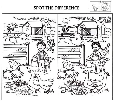 Spot The Difference Puzzle Worksheets For Kids Spot The Difference