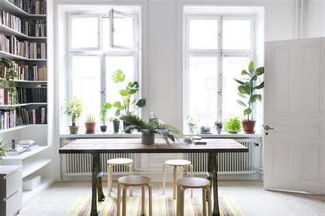 Fredagsmys Swedish Apartment Filled With Green Plants Scandinavian