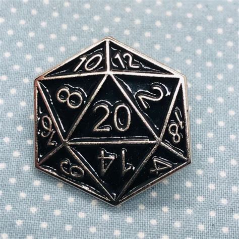 20 Sided Die Dungeons And Dragons Enamel Lapel Pin 499 Picclick