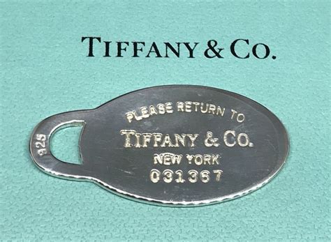 Please Return To Tiffany And Co New York Oval Sterling Silver 925