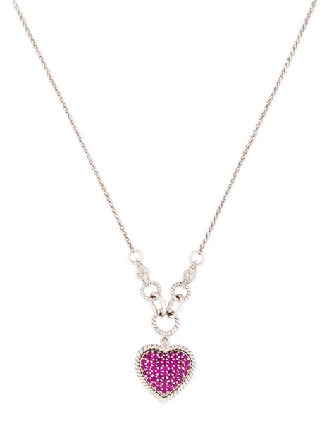 Diamond Ruby Heart Necklace Necklaces Fjn10189 The Realreal