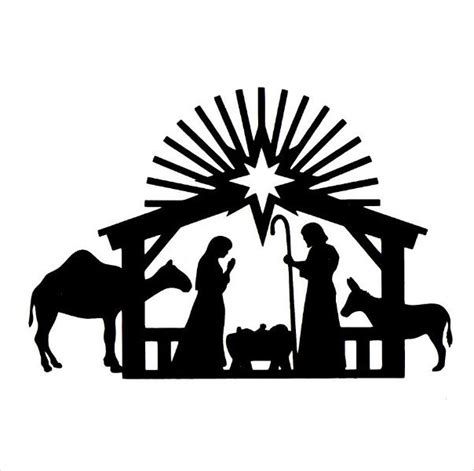 Printable Nativity Scene Silhouette New Calendar Template Site