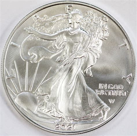 1 NEW 2021 Silver Eagle Type 2 Reverse Portsmouth Coin Currency Co