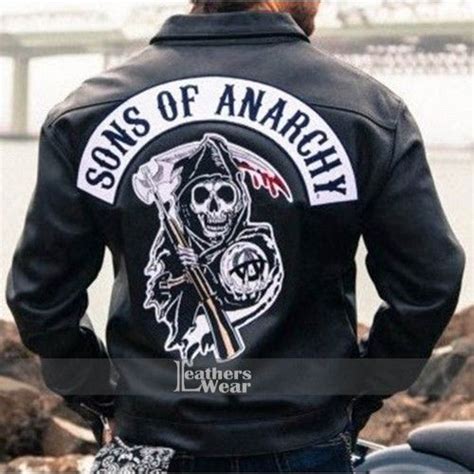 Sons Of Anarchy Black Jacket Jax Teller Biker Leather Jacket In 2021