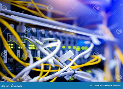 Utp Cabling And Computer Network Device Royalty Free Stock Photography