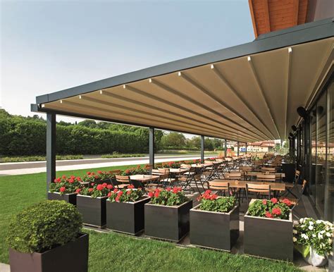 Mito Retractable Fabric Pergola Commercial Sunair Awnings