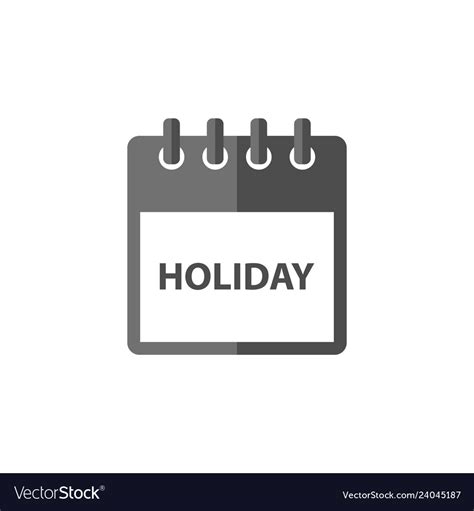 Holiday Calendar Icon Design Royalty Free Vector Image