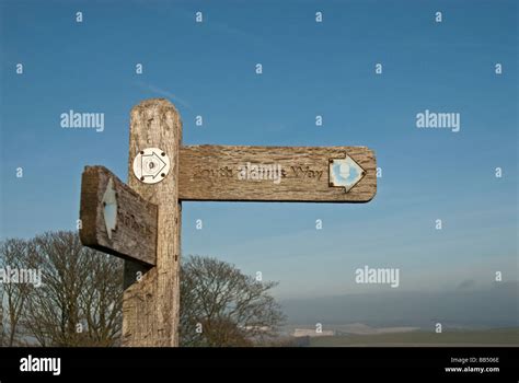South Downs Way Signpost Stock Photo Alamy