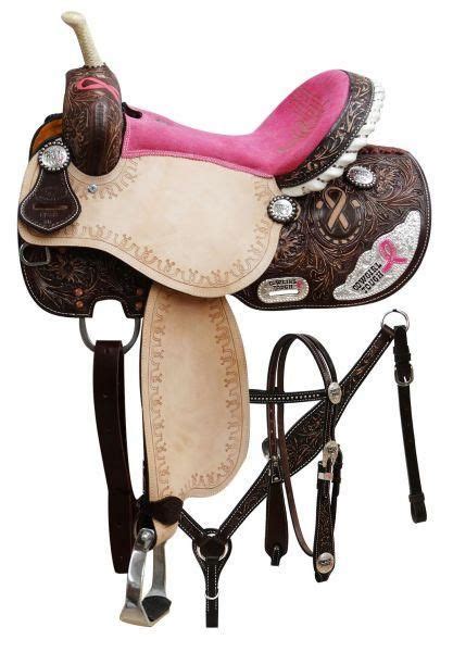 141516 Cowgirl Tough Pink Ribbon Saddle Set From The Cinchy