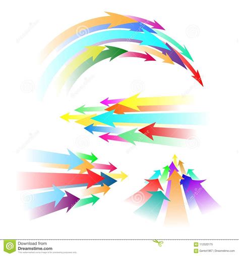 Colorful Arrows Set Stock Vector Illustration Of Concept