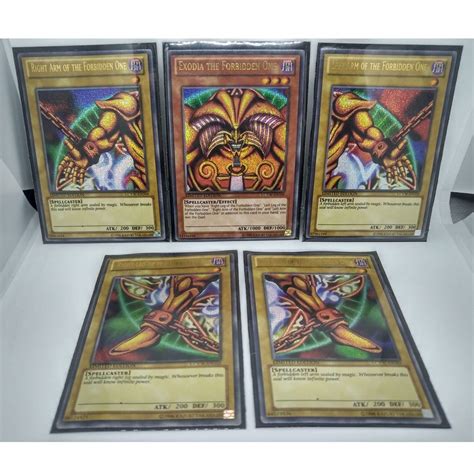 Repriced Yugioh Exodia The Forbidden One Complete Set Limited Edition Lcyw Secret Ultra Rare
