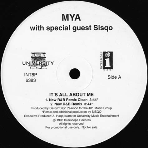 Mya With Special Guest Sisqo Its All About Me 1998 Vinyl Discogs