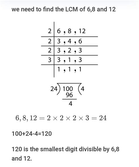 Determine The Smallest 3 Digit Number Which Is Exactly Divisible By 6