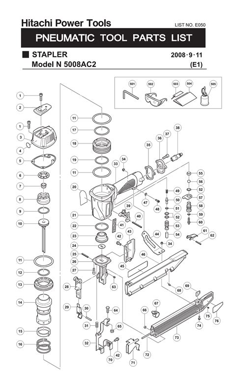 Hitachi ph65a electric tool parts list user manual. Hitachi N5008AC2 Parts List | Hitachi N5008AC2 Repair ...