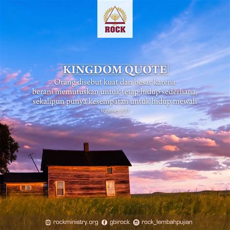 Pin oleh ROCK_Lembah Pujian di KINGDOM QUOTE | Hidup sederhana, Hidup