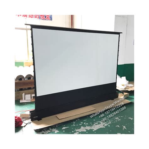 China 120 Inch Tab Tension Electric Floor Rising Projector Screen
