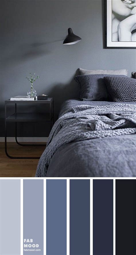 Dark Blue Grey Bedroom Color In 2020 Blue Bedroom Decor Grey Bedroom