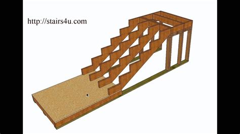 How To Build And Frame Stairs With Landings Example 1 Youtube