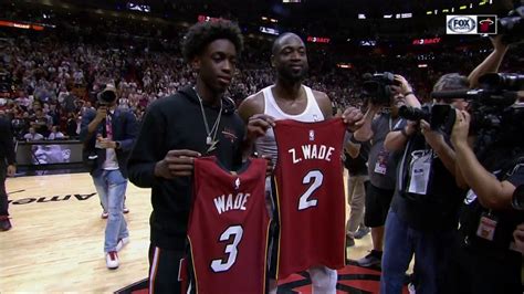 On wednesday night, dwyane wade concluded his pretty illustrious nba career in brooklyn. April 09, 2019 - FSS - Dwyane Wade & Son Zaire Wade Jersey ...
