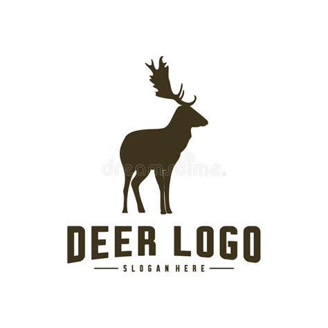 Deer Logo Design Icon Symbol Deer Vector Deer Silhouette Stock Vector