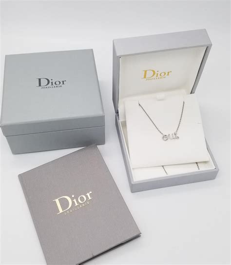 Christian Dior 18K White Gold Diamond Oui Necklace W Box And Etsy