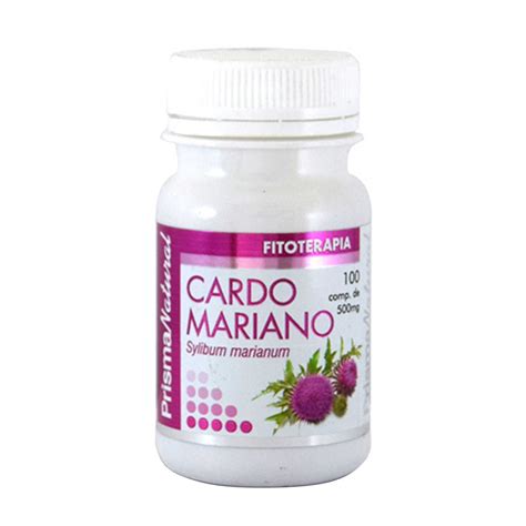 Capsulas de cardo mariano para desintoxicar y regenerar el higado natural 120. CARDO MARIANO 500mg - 100 comprimidos - Prisma Natural