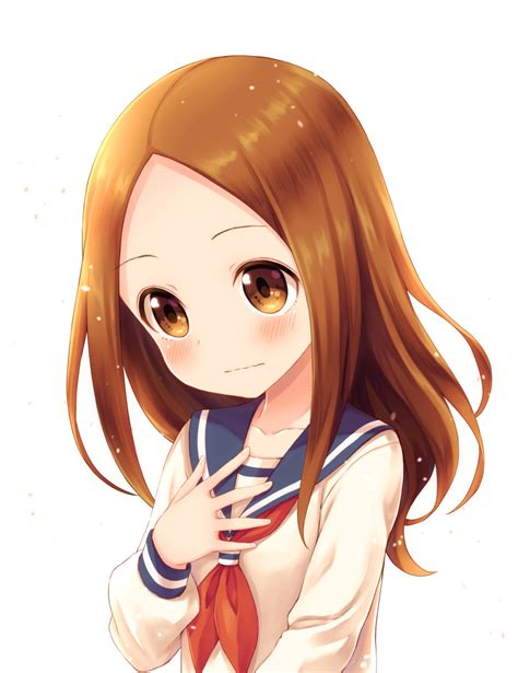 safebooru 1girl blue sailor collar blush brown eyes brown hair closed mouth flustered forehead