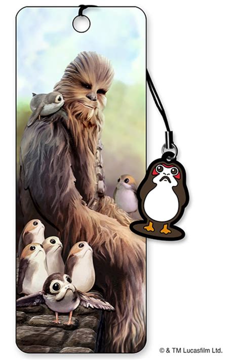 Star Wars Chewbacca And Porgs Bookmark
