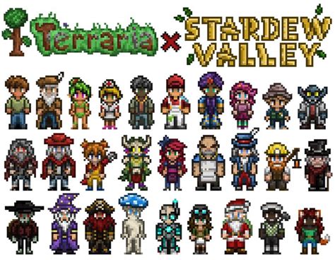 It Took A While But Here They Are Every Single Terraria Npc In Stardew