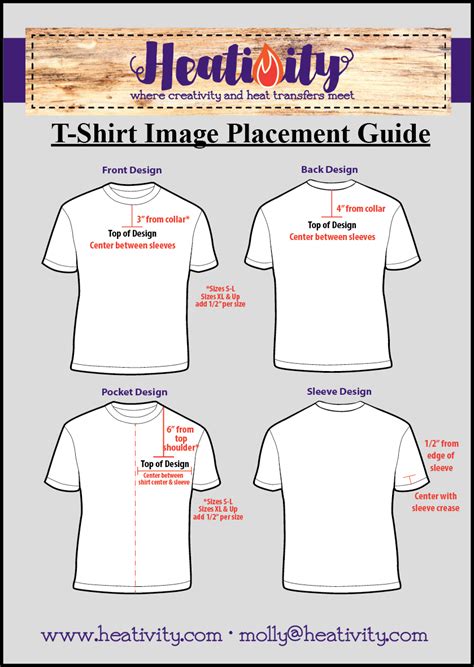 T Shirt Design Placement