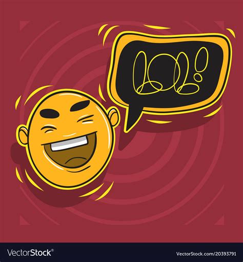 Lol Lots Of Laughs With Laughing Face Royalty Free Vector