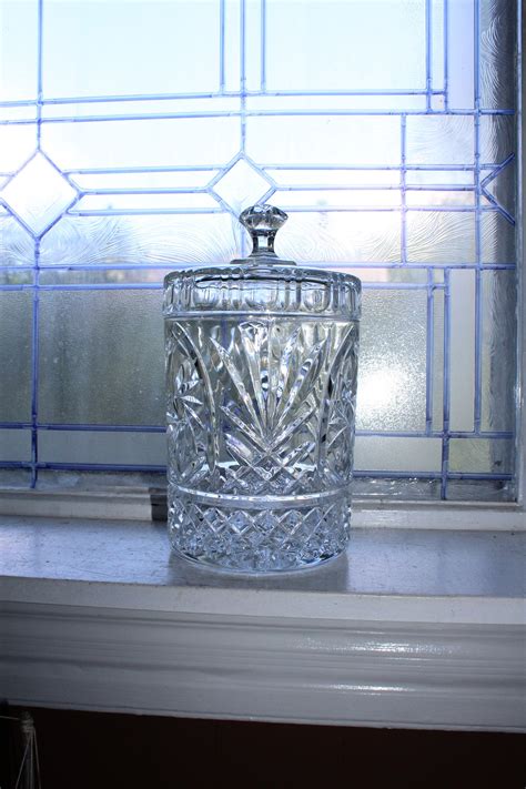 Vintage Crystal Ice Bucket With Lid