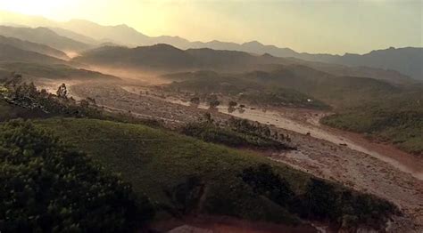 buried under sea of mud aerial footage shows brazilian town devastated in dam break video