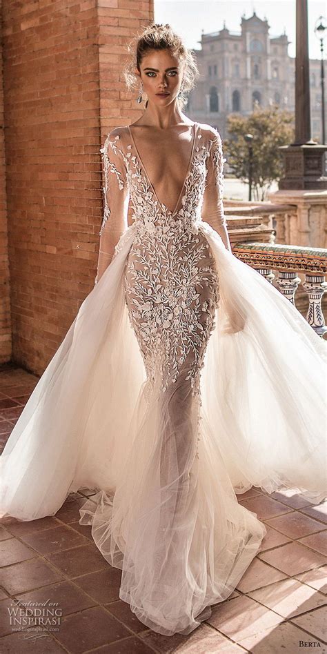 Beautiful Gown With A Very Deep V Neckline Berta Fall 2018 Bridal Long